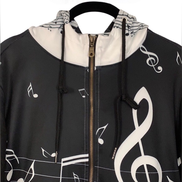 🎵Unisex 2 Piece tracksuit Music Notes Musical Piano Keys🎵 - Picture 3 of 10